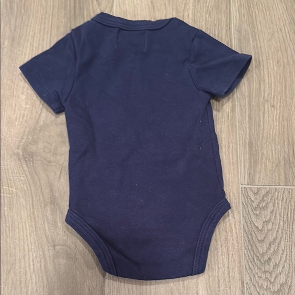 Mud Pie Lil Bro Navy Blue Baby Onesie 6M - Picture 3 of 3